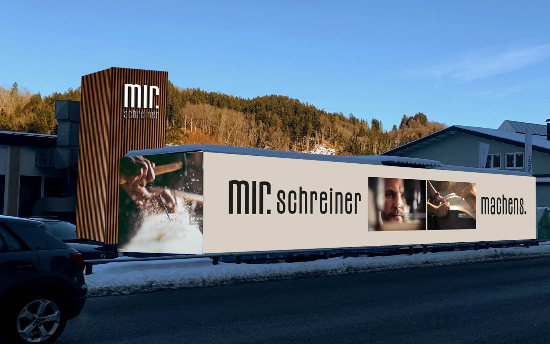 branding am firmenstandort für mir.schreiner immenstadt